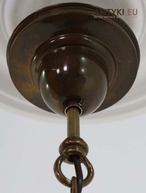 zabytkowa lampa wisząca mosiądz