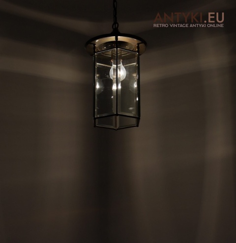 retro stylowa lampa szklana z epoki