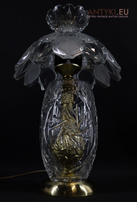 stołowa stylowa lampa pałacowa szkło kryształowe