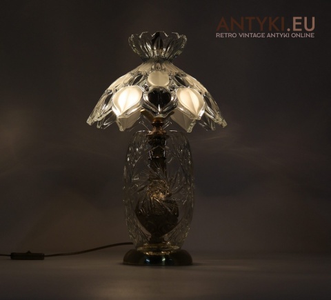 stołowa lampa kryształowa hollywood regency francja