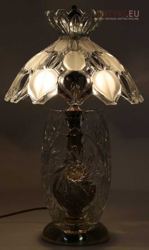 lampa glamour z szlifowanego szkła kryształowego