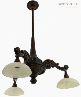 XXL potężny żyrandol Art Deco – autentyczny antyk z początku XX wieku