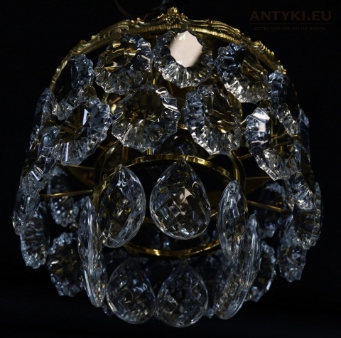 vintage kryształowa plafoniera