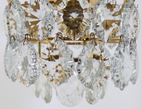 kryształowy plafon vintage kryształowy