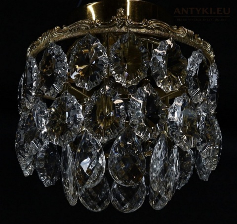 antyczna plafoniera kryształowa