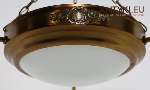 żyrandol prl mosiężny stan bardzo dobry