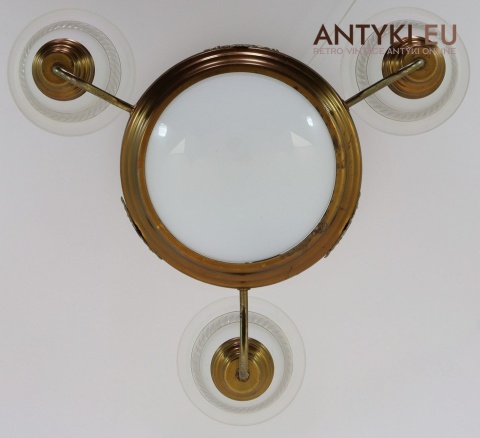 vintage oświetlenie sufitowe mleczne szkło