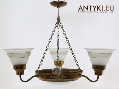 lampa sufitowa z epoki patyna nalot naturalny