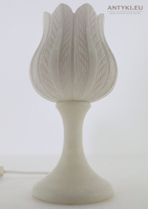 hiszpańska lampa stołowa z alabastru