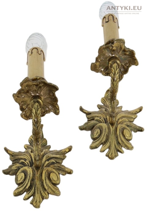 kinkiety mosiężne rokoko