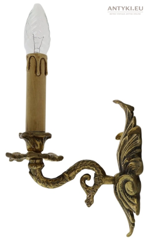 mosiężne kinkiety vintage