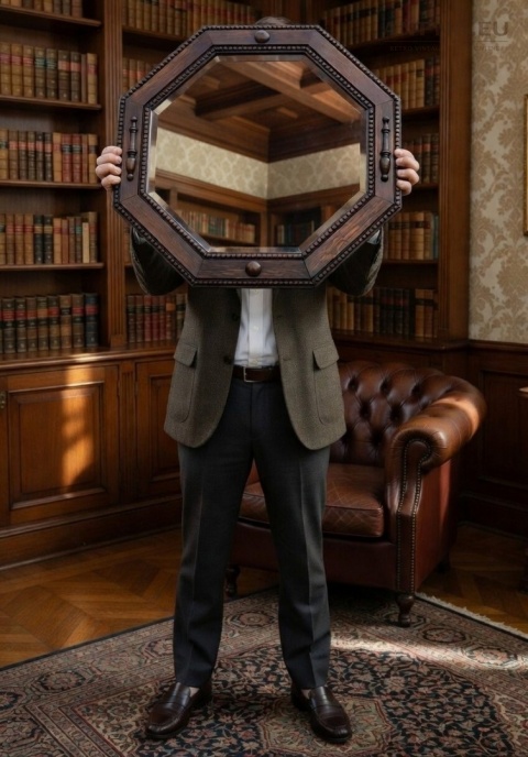 muzealne oktagonalne lustro ścienne