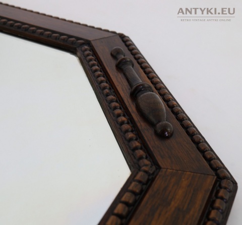 lustro ścienne drewniane vintage