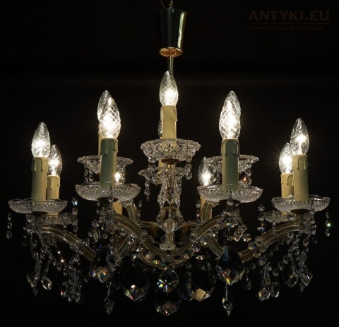 antyczny żyrandol maria teresa 12 ramion