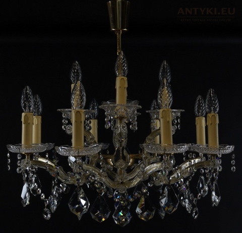 kryształowy żyrandol sufitowy 12 punktów