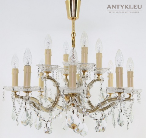 stare oświetlenie kryształowe sufitowe