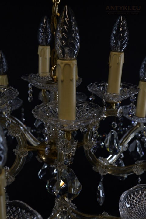 antyk kryształowy żyrandol klasyczny