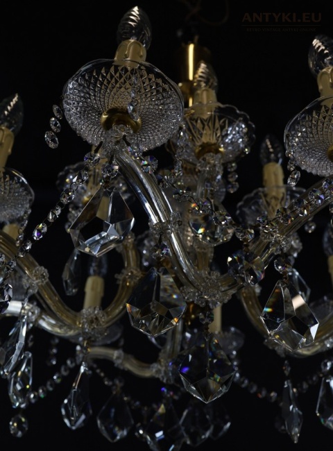 vintage kryształowy żyrandol klasyczny