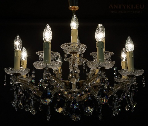kryształowy antyczny żyrandol do eleganckiego wnętrza