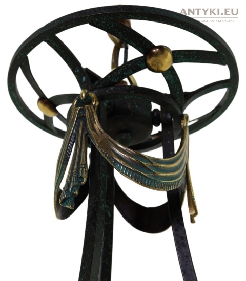 vintage żyrandol mosiężny