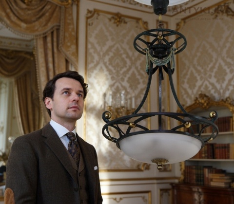 retro plafoniera metalowa