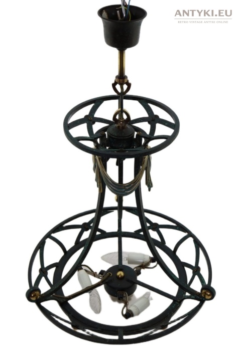 sufitowa stara lampa mosiężna