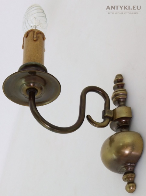 vintage mosiężne lampy ścienne
