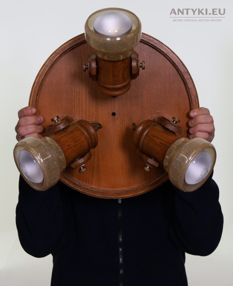 duży niemiecki plafon dębowy lata 70