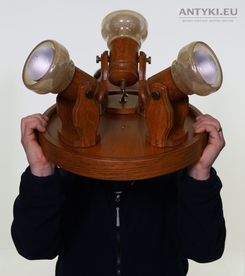 stylowe oświetlenie vintage z dębu