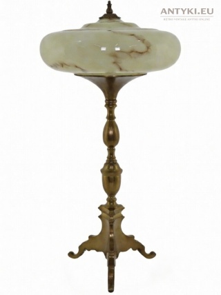 XL! Duża lampa Art Deco na biurko lub stolik – unikatowy antyk z początku XX wieku