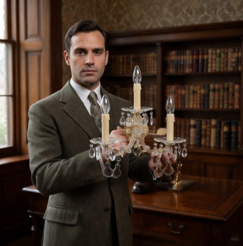 DUŻY maria teresa kinkiet kryształowy antyczny