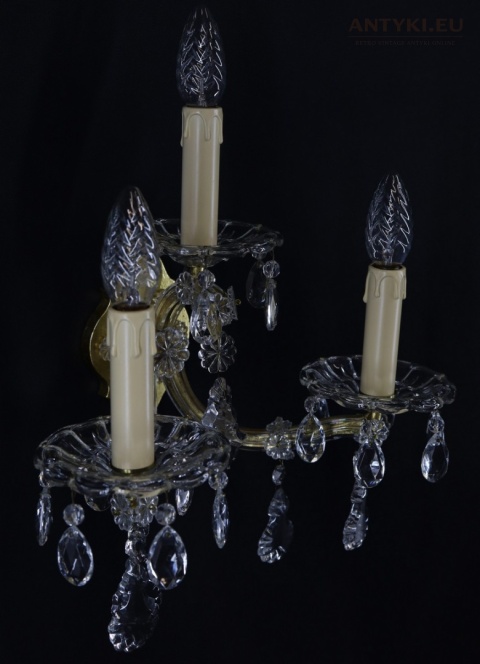 duży maria teresa kinkiet z kryształkami