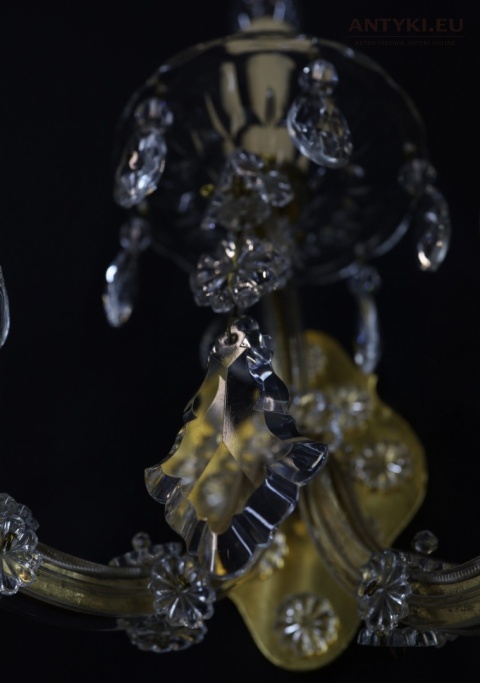 kinkiet złoty maria teresa z kryształami