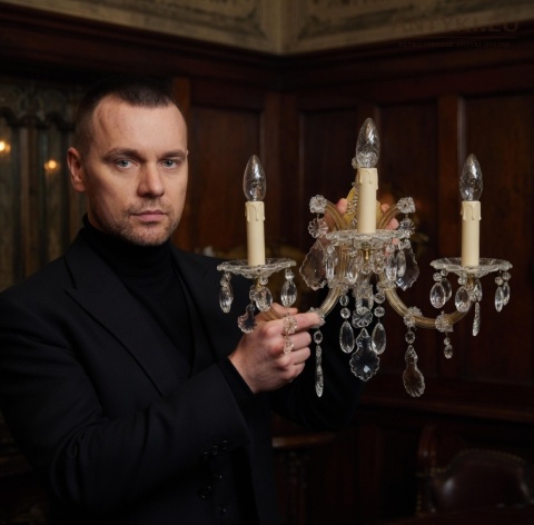 duży kinkiet maria teresa kryształowy