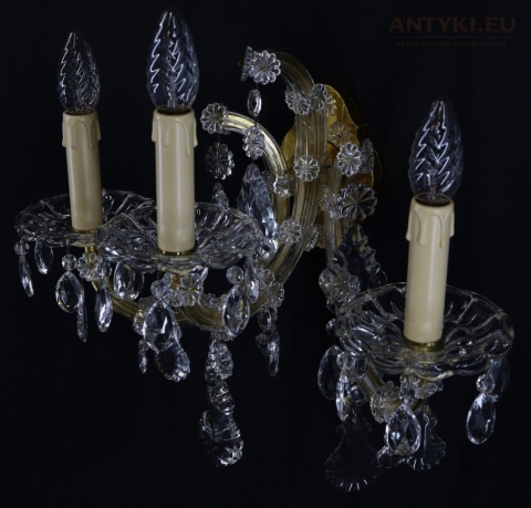 duży kryształowy kinkiet maria teresa