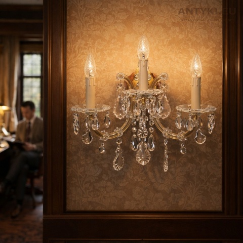 xl kryształowy kinkiet maria teresa