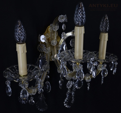 kryształowy kinkiet retro maria teresa