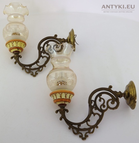 kinkiety majolika duże