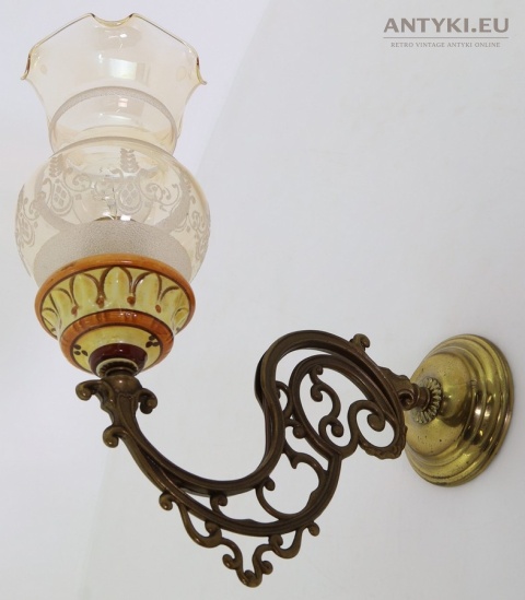 para lamp ściennych vintage mosiądz