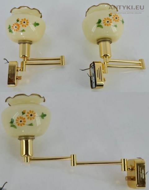 składane ramiona lampy ścienne retro