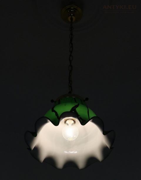 lampa sufitowa brass miętowa zieleń murano
