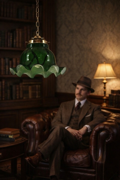 vintage lampa miętowa zieleń bąbelki