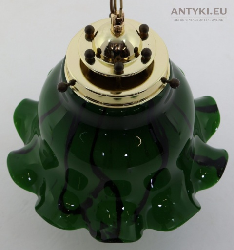 miętowa zieleń  stara lampa