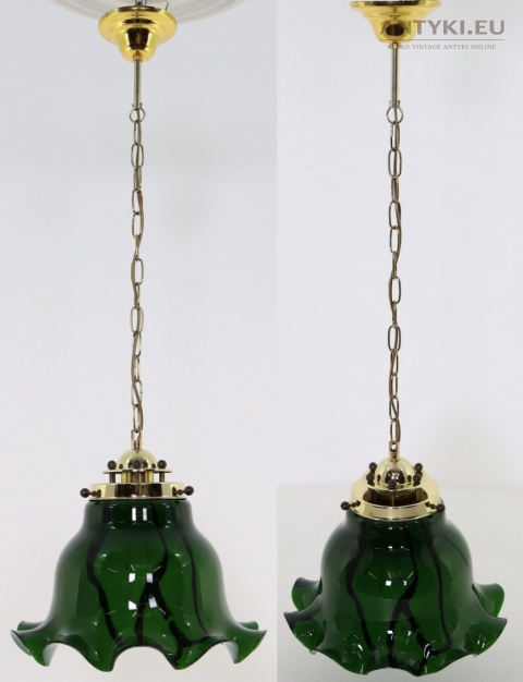 zielone lampy sufitowe murano