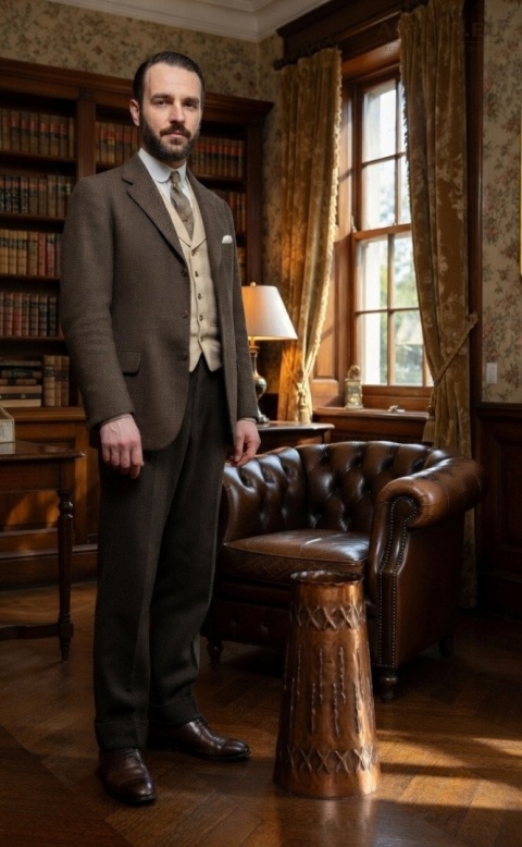 miedziana śmietniczka do gabinetu vintage