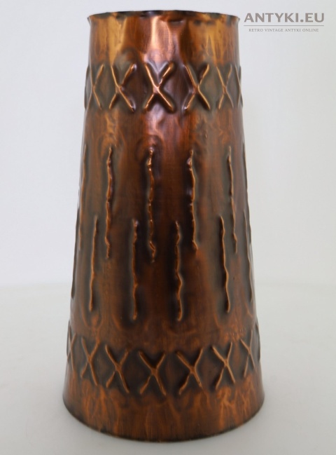 miedziany wazon użytkowy vintage