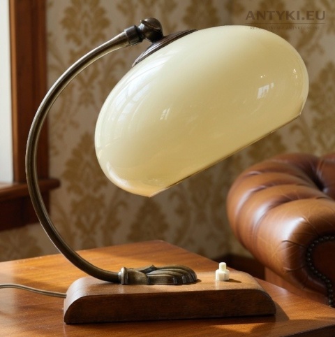 biurkowa regulowana lampa art deco