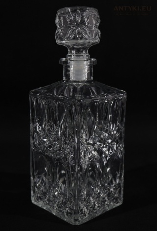 Stylowa karafka szklana vintage – 1 litr, grube szkło