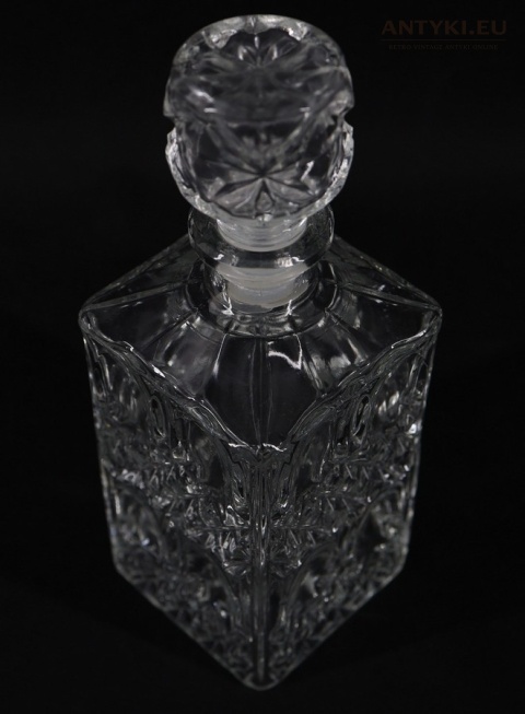 Stylowa karafka szklana vintage – 1 litr, grube szkło