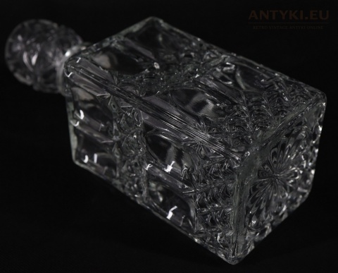 Stylowa karafka szklana vintage – 1 litr, grube szkło